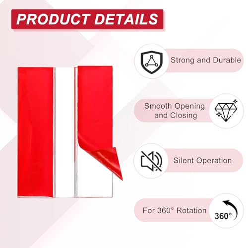 uxcell 2pcs Acrylic Flexible Hinges 45x35mm Invisible Living Hinge 360° - size: 45x35mm