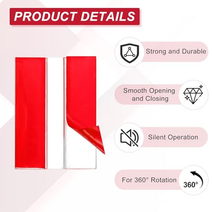 uxcell 2pcs Acrylic Flexible Hinges 45x35mm Invisible Living Hinge 360° - size: 45x35mm