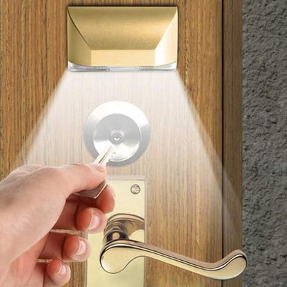 Door Light Small Motion Sensor Light Battery Powered Gold - color: Gold