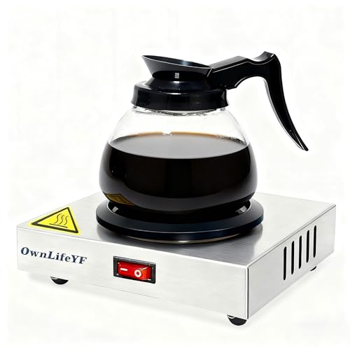 Commercial Coffee Pot Warmer 176℉, Stainless Steel Single Burner Plate