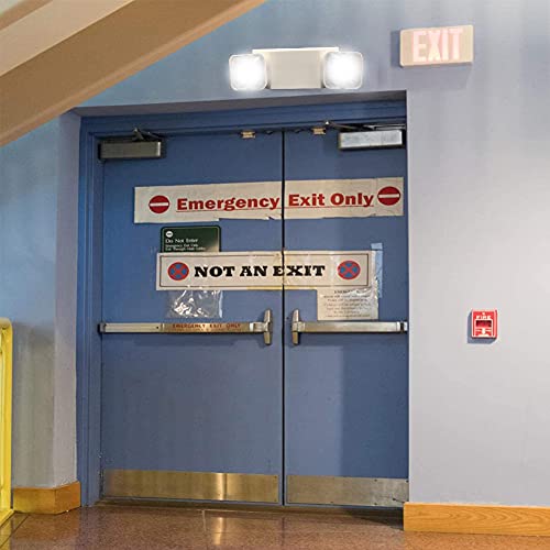 LED Emergency Exit Light Battery Backup, Fire Resistant Emergency Exit Sign - size: 1 PACK