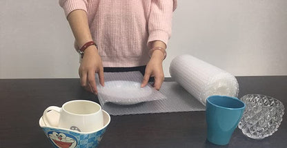 Bubble Cushioning Wrap Rolls, 4 x 20 Feet, Perforated Every 12", Lightweight, 4 Pack