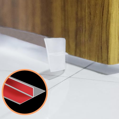Orghtin 40Ft T-Shaped Silicone Seal Strip, Clear Sealer Weather Stripping - size: 40FT x 1.37IN