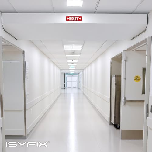 iSYFIX Exit Signs, 2 Pack, 12x4 Inch, Right & Left Arrow - color: Plastic Right&Left, size: 2 Pk 12x4