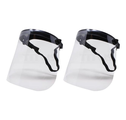 TITUS Safety Face Shield Spray Guard Visor Mask Sanding Grinding Polishing Adjustable ANSI PPE fit over Glasses Protection (2 PACK Black Fixed Face Shield) - style: 2 Pack Black Fixed Face Shield