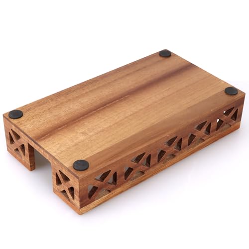 Acacia Wood Napkin Holder for Bathroom Guest Towel Holder for Dining Table