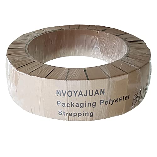5/8"x.034"x3750ft Embossed Polyester (PET) Strapping Roll of 16"x6" Core Size 1380lbs Break Strength - size: 5/8"x3750'Embossed