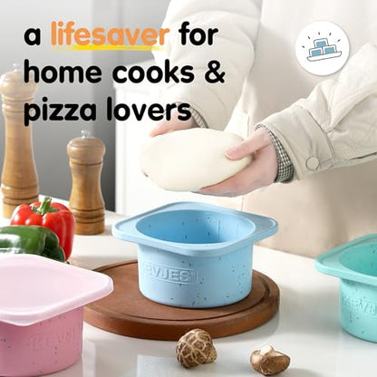 PLUS 1000ml Pizza Dough Proofing Containers, 2-Pack, Aqua - color: Aqua