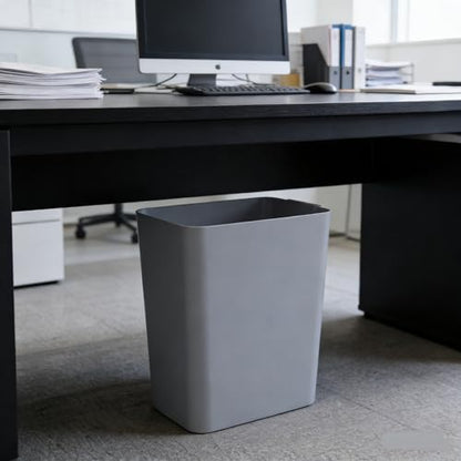 Zopnny Pack of 3 Rectangular Office Wastebasket Trash Can, 4.5 Gallon, Grey - color: Grey