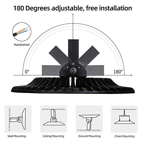 300W LED High Bay Light lamp Factory Warehouse Industrial Lighting 24000 Lumen 6000-6500K IP65 Warehouse LED Lights- Commercial Bay Lighting for Garage Factory Workshop Gym (300W 1) - size: 300W 1pcs