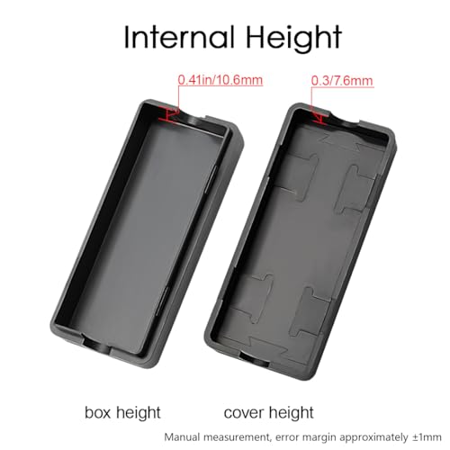 LeMotech Project Box 10 Pieces ABS Plastic Electrical Project Case Small Junction Box for Electronics Black 2.4 x 1.0 x 0.6 inch (60 x 26 x 16 mm) - size: 2.4" x 1.0" x 0.6"(10pc)