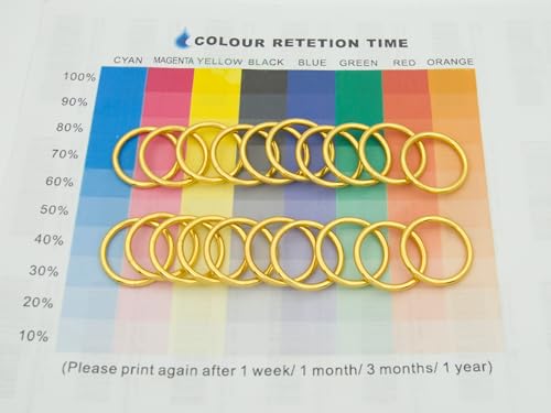 40pcs 4 Sizes O Rings Welded Strong Metal Heavy Duty Round Ring for Pet Collars Buckle Belts Strap Webbing Sewing - color: 1"(25mm) Gold 20pcs