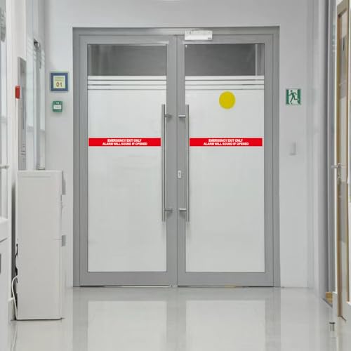 6 Pack Emergency Exit Only Alarm Will Sound Sticker