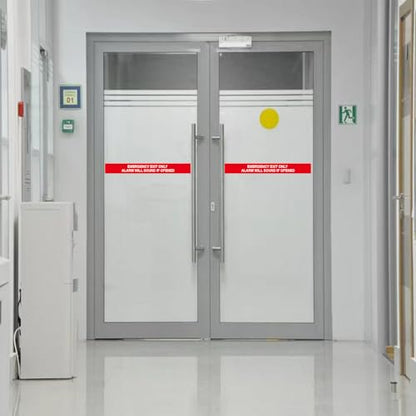 6 Pack Emergency Exit Only Alarm Will Sound Sticker