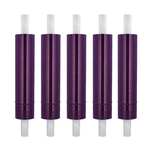 PSBM Dark Purple Stretch Wrap with Handles 8 Rolls 20 Inch x 1000 Feet 80 Gauge, Heavy Duty Plastic Wrap Industrial Strength Shrink Film for Moving, Packing & Shipping - size: 8 Rolls, style: Purple
