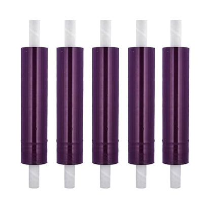 PSBM Dark Purple Stretch Wrap with Handles 8 Rolls 20 Inch x 1000 Feet 80 Gauge, Heavy Duty Plastic Wrap Industrial Strength Shrink Film for Moving, Packing & Shipping - size: 8 Rolls, style: Purple