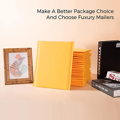 Fuxury Kraft Bubble Mailers 8.5x12 Inch Self Seal Padded Envelopes 25 Pack - color: Yellow, size: 8.5x12" 25PC