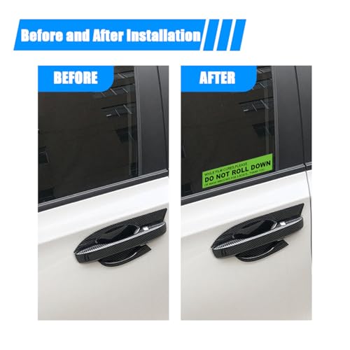 100PCS/Roll Car Do Not Roll Down Sticker, Self-Adhesive Vehicle Window Film Warning Label for Vinyl Wrapping, Auto Exterior Window Tint Vinyl Warning Caution Decal, Universal Fit