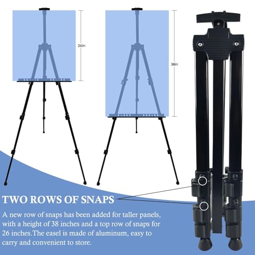 NS JYMB Easel Stand for Sign and Painting, 17-66 Inch, Black 2 Pack - style: 66Black 2pack