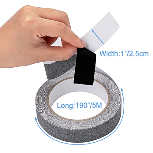 Yorwe Anti Slip Tape for Stairs & Ramps, Traction Grip (1" x 190", Gray) - color: Gray, size: 1" Width x 190" Long