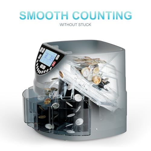 Aneken Coin Counter & Sorter for U.S. Coins, 3.5-Inch TFT Display