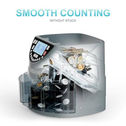 Aneken Coin Counter & Sorter for U.S. Coins, 3.5-Inch TFT Display