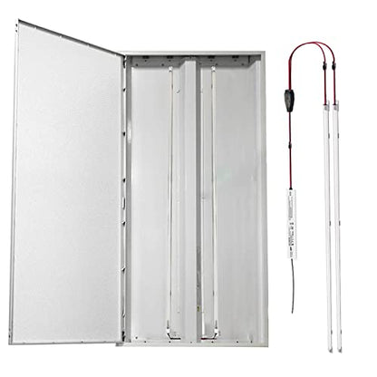 Magnetic Mount 4 Foot LED Tube, 24W, 3600LM,4000K Nature Light, No Dimmable - color: 4ft 4000k Milky