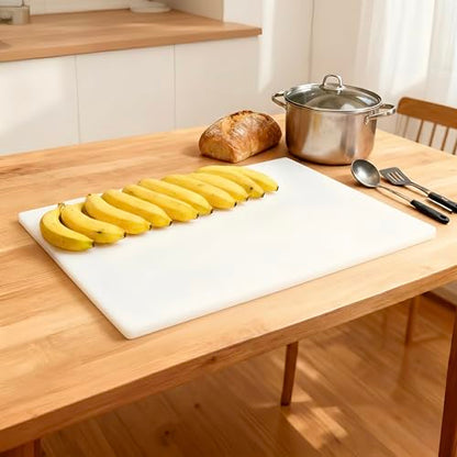 Commercial Cutting Board, Plastic Poly Kitchen Board Dishwasher Safe, Heavy Duty Food Prep Surface for Restaurant Use (24"L x 18"W x 0.57"Th) - color: White, size: 24"L x 18"W