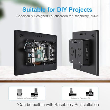 10.1 Inch Touchscreen for Raspberry Pi,1280 * 800,HDMI USB-C(Dark) - color: dark