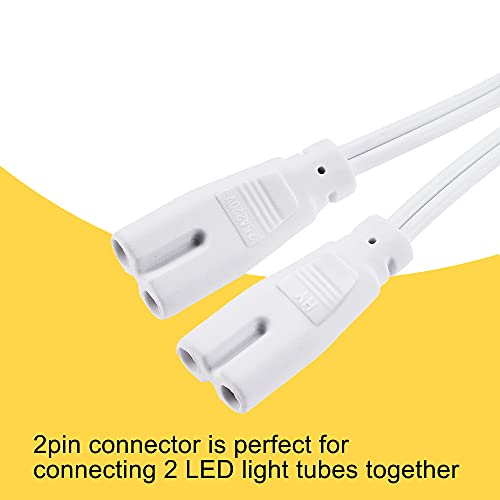 MECCANIXITY Lamp Connecting Wire for T4 T5 T8 LED Tubing, 50cm 2 Pin Double End Light Link Cords Extension Cable Pack of 4 - size: 19.69 inches