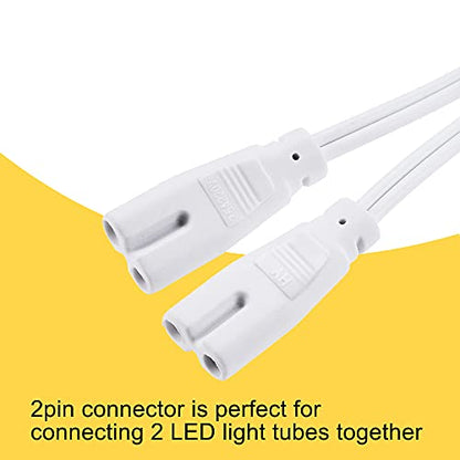 MECCANIXITY Lamp Connecting Wire for T4 T5 T8 LED Tubing, 50cm 2 Pin Double End Light Link Cords Extension Cable Pack of 4 - size: 19.69 inches