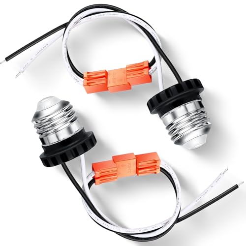 Zhengmy 20 Pcs E26 Socket Adapter Medium Base Light Socket Pigtail
