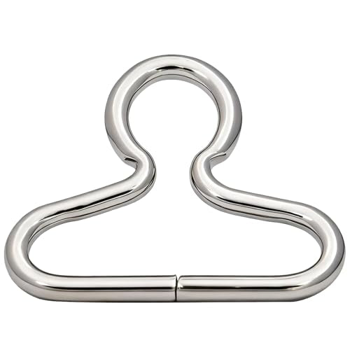 1.5"X0.4" Inner Oval Dimension with 0.45" Circular Hole Dia Triangle Ring Buckle for Strap - color: Silvery