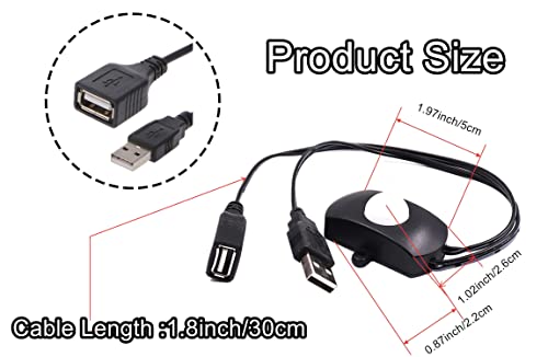 PIR Motion Sensor Switch DC 5-24V Occupancy Sensor Switch for DIY LED Lighting, PIR Infrared Motion Sensor Detector Automatic Switch LED Strip USB Interface
