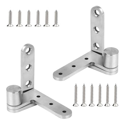 Pivot Hinge, 270 Degree, Solid Stainless Steel - color: Silver+Contains Screws
