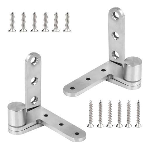 Pivot Hinge, 270 Degree, Solid Stainless Steel - color: Silver+Contains Screws