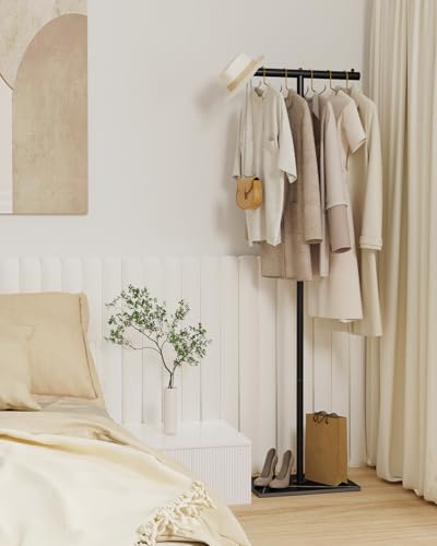 OUTBROS Coat Rack Freestanding, 68.9" High Small Clothes Rack, Black - color: Black