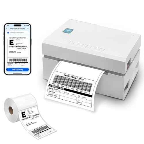 HUOJI 4x6 Direct Thermal Shipping Labels, 4 Rolls 2000 Labels, Compatible with Rollo, Zebra, MUNBYN Printers, Commercial Grade - size: 4rolls | 2000 Labels