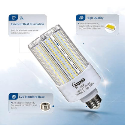 80W Led Corn Light Bulb E26/E39 Led Light Bulb Baylight