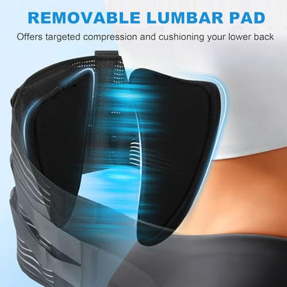 DARLIS Advanced X-Back Brace for Men & Women Lower Back Pain Relief, L - size: L (41.3"-47.2")
