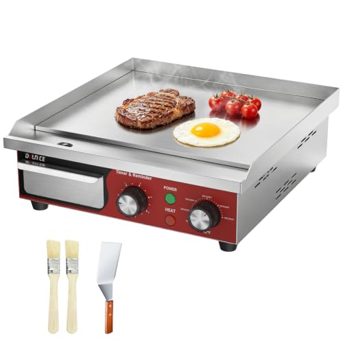14"x11.8" Commercial Electric Griddle with 5 Minute Reminder Timer - size: 14"