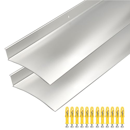 Aluminum Door Rain Drip Guard,Drip Edge for Exterior Doors Window Top - color: Silver, size: 55.1×5.12 in 2pc -A