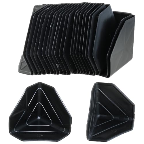Heyous 24PCS 2.25 Inch Black PP Packaging Edge Protector Suitable for Cardboard Box Cabinet Furniture Door Panels