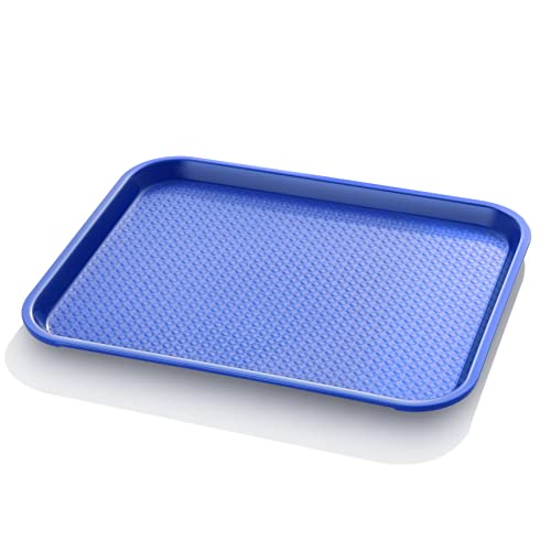 New Star Foodservice Fast Food Tray, Blue, 14 x 18 Inch, Set of 12