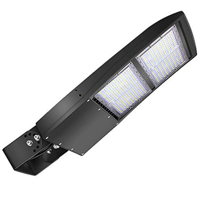 LED Parking Lot Lights 300W Shoebox Street Pole Lighting Fixture 4000K - color: 300W + (100-277V 4000K), size: Yoke Mount Bracket