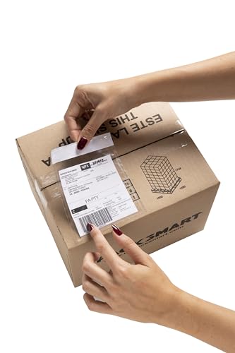 500 Units, 4.5"x5.5" Clear Packing List Shipping Label Envelopes - Heavy Duty Adhesive, Ideal for Labels, Invoices & Documents - size: 4.5"x5.5" | 500 Units