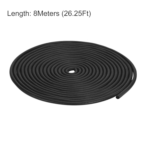 uxcell Foam Rubber Weather Seal Strip, 3.5mm(9/64") Diameter 8 Meters (26.25Ft) Long Round EPDM Rubber for DIY Gasket, Warehouse, Pads, Foam Tubing, Crafts - size: 3.5mmx8m