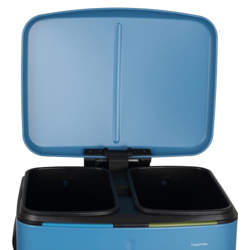 happimess Marco 10.6 Gal Double Bucket Step Trash Can, Bright Cobalt Blue - color: Bright Cobalt Blue