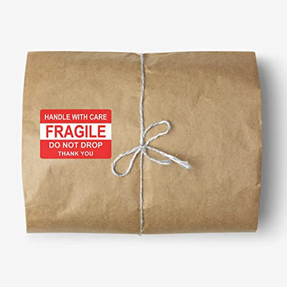 Hybsk Do Not Drop Thank You Fragile Stickers Adhesive Label 300 Per Roll (2x3 inch) - size: 2x3 inch