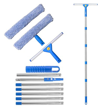 120“Professional Squeegee Window Cleaning Kit with Extension Pole - style: 120"Window Squeegee